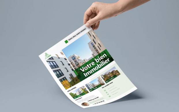 Impression de flyers immobilier de qualité