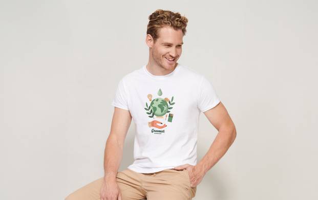 Adoptez une communication écoresponsable avec notre t-shirt mixte en coton bio personnalisable