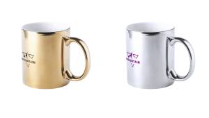 Faites briller vos pauses avec nos mugs or ou argent personnalisés à votre marque