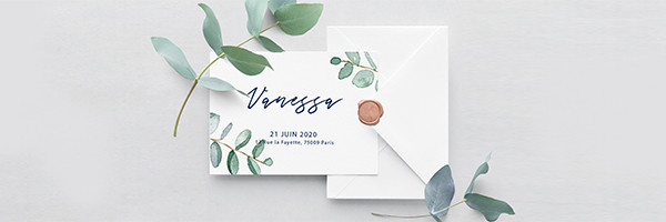 Carte invitation Format Long ( 9,9 x 21 cm ) - Carte d'invitation